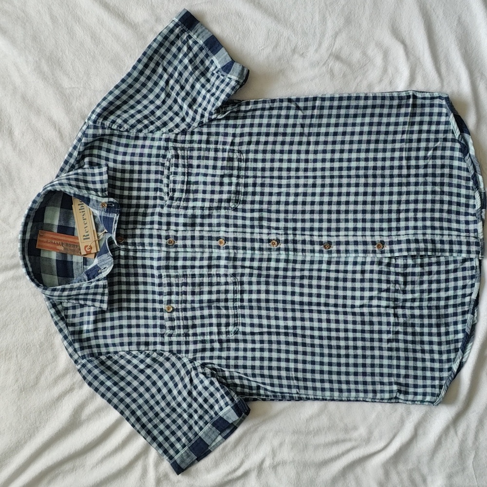 63. Tailor Vintage Reversible Shirt | Color - Canel Blue - Picture 4 of 14